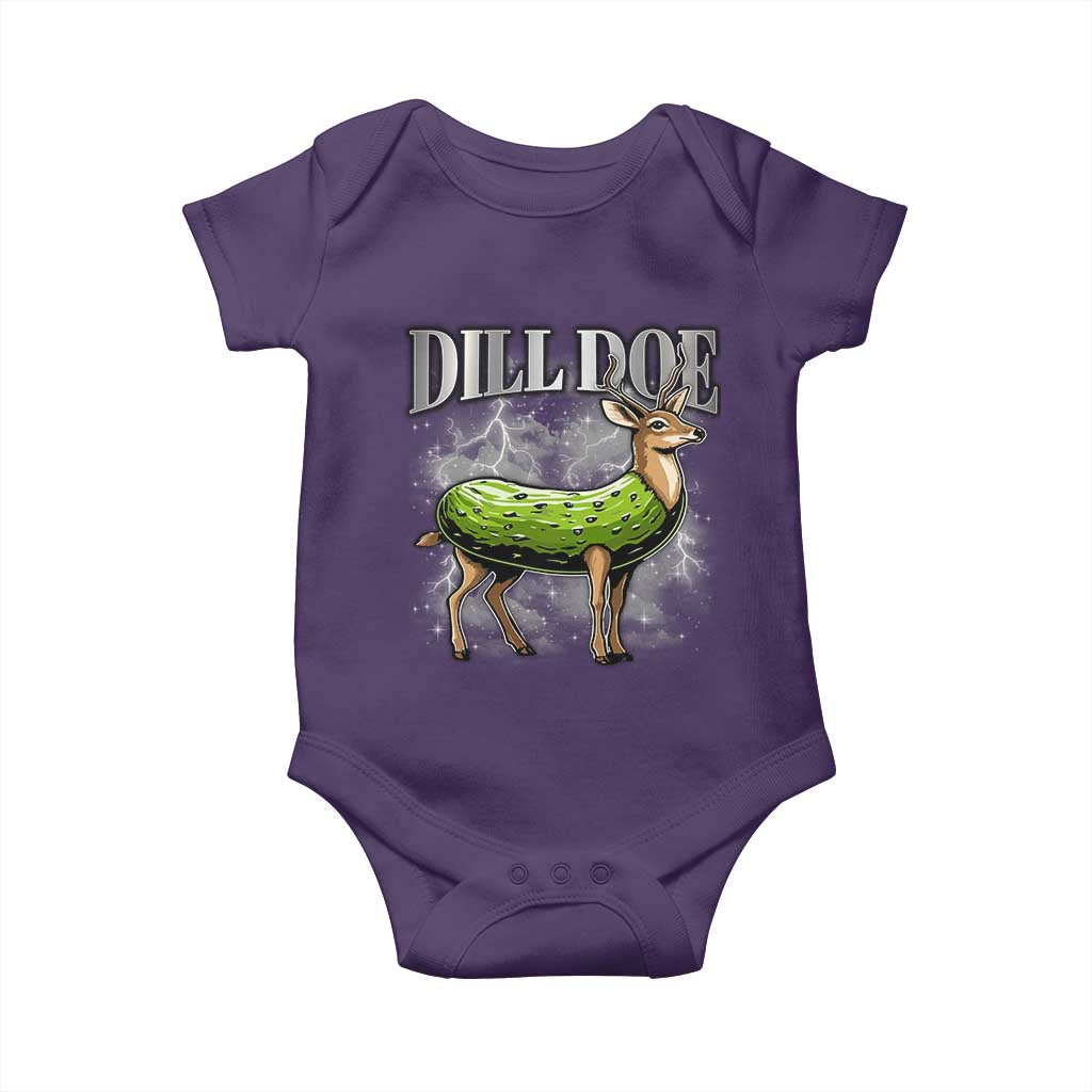 Dill Doe Baby Onesie Funny Adult Humor Pickle Deer Bootleg Graphic 90s TS10 Purple Print Your Wear