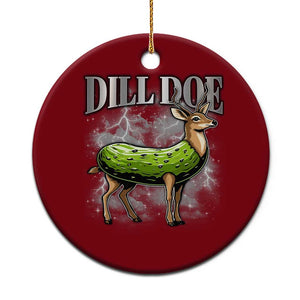 Dill Doe Ceramic Ornament Funny Adult Humor Pickle Deer Bootleg Graphic 90s TS10 1pc Red Print Your Wear