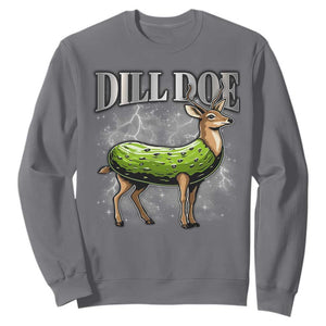 Dill Doe Sweatshirt Funny Adult Humor Pickle Deer Bootleg Graphic 90s TS10 Charcoal Print Your Wear
