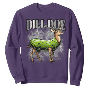 Dill Doe Sweatshirt Funny Adult Humor Pickle Deer Bootleg Graphic 90s TS10 Purple Print Your Wear
