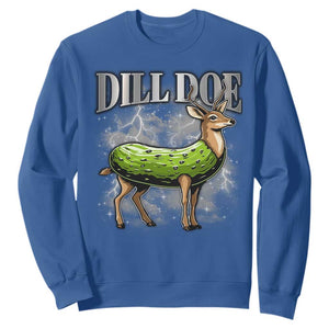 Dill Doe Sweatshirt Funny Adult Humor Pickle Deer Bootleg Graphic 90s TS10 Royal Blue Print Your Wear
