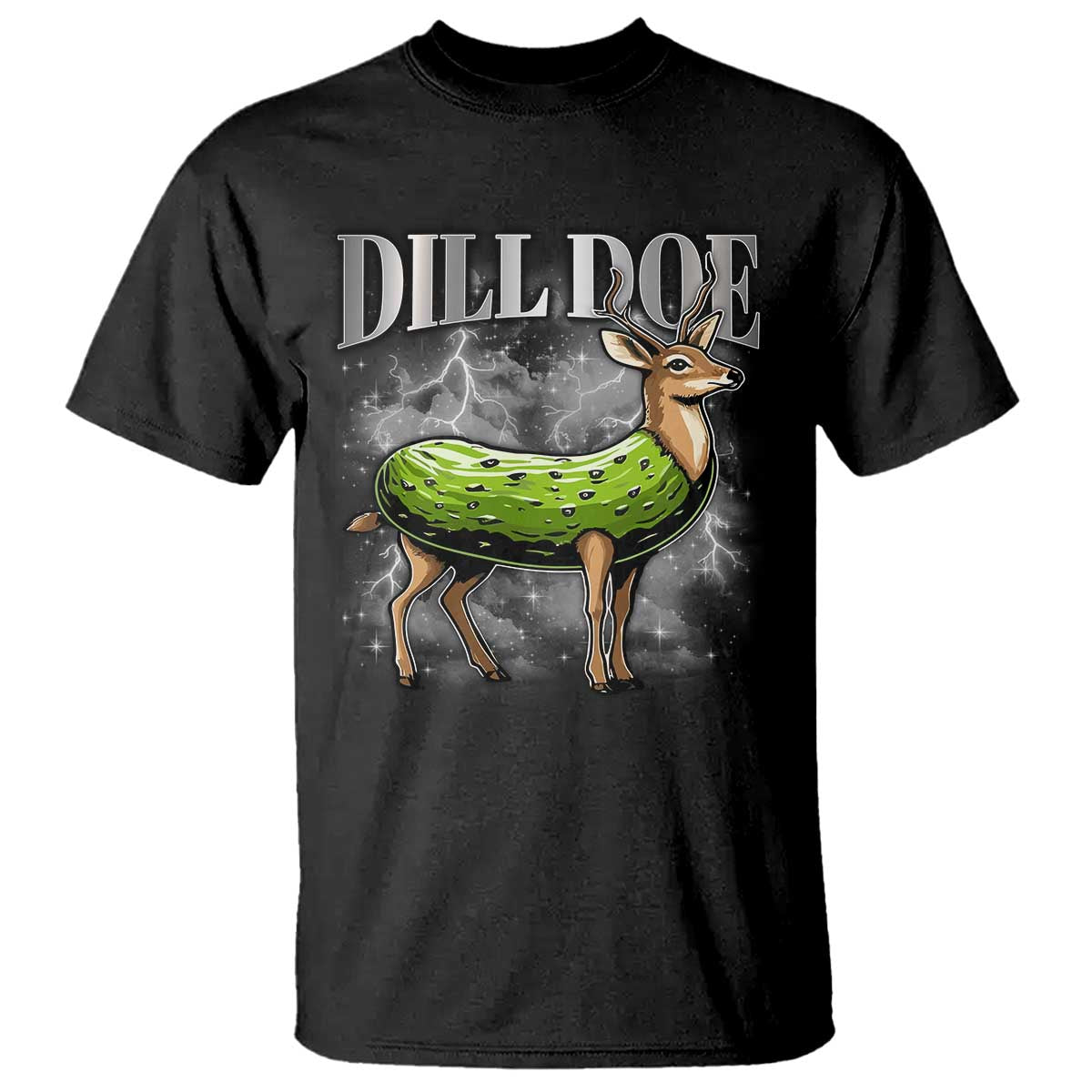 Dill Doe T Shirt Funny Adult Humor Pickle Deer Bootleg Graphic 90s TS10 Black Print Your Wear