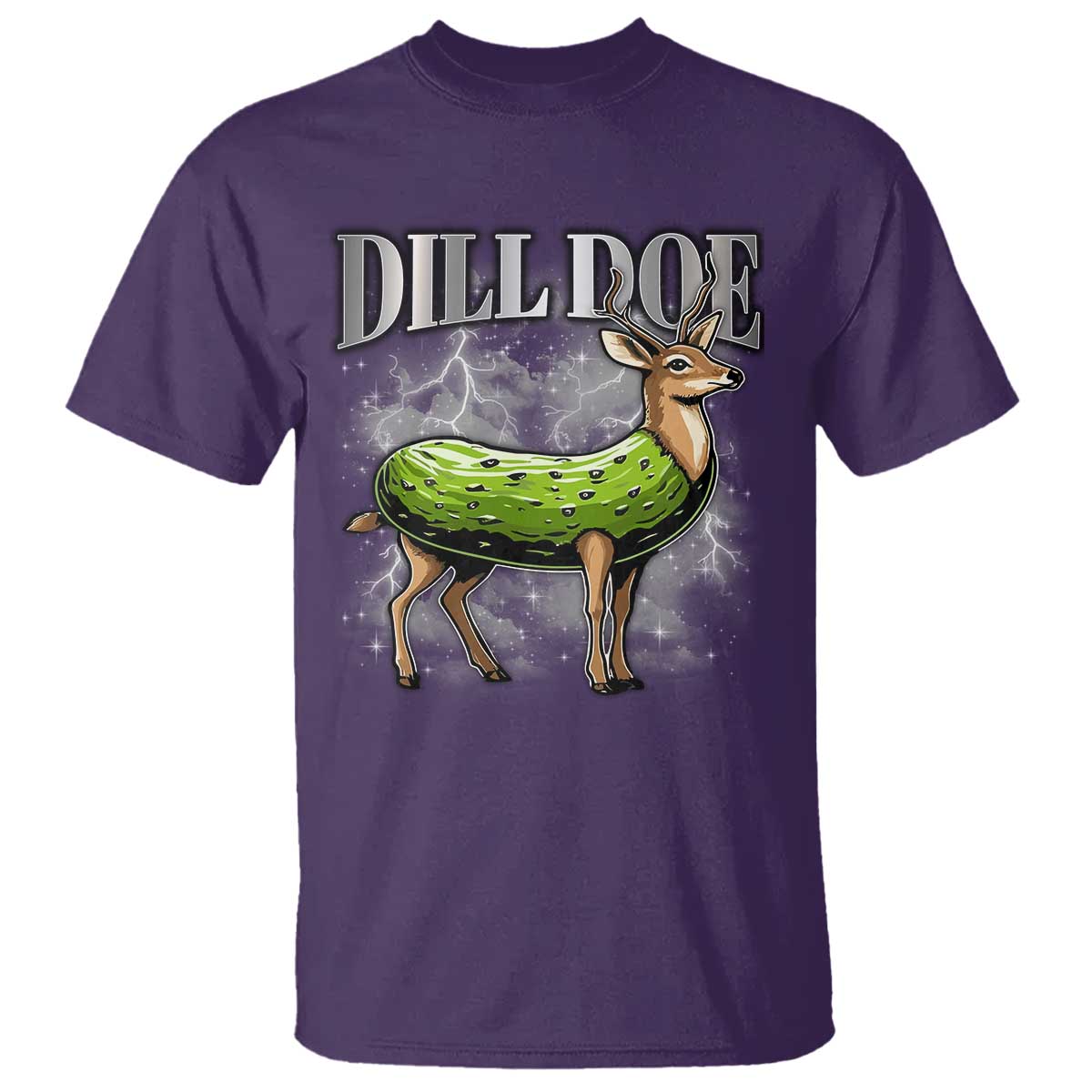 Dill Doe T Shirt Funny Adult Humor Pickle Deer Bootleg Graphic 90s TS10 Purple Print Your Wear