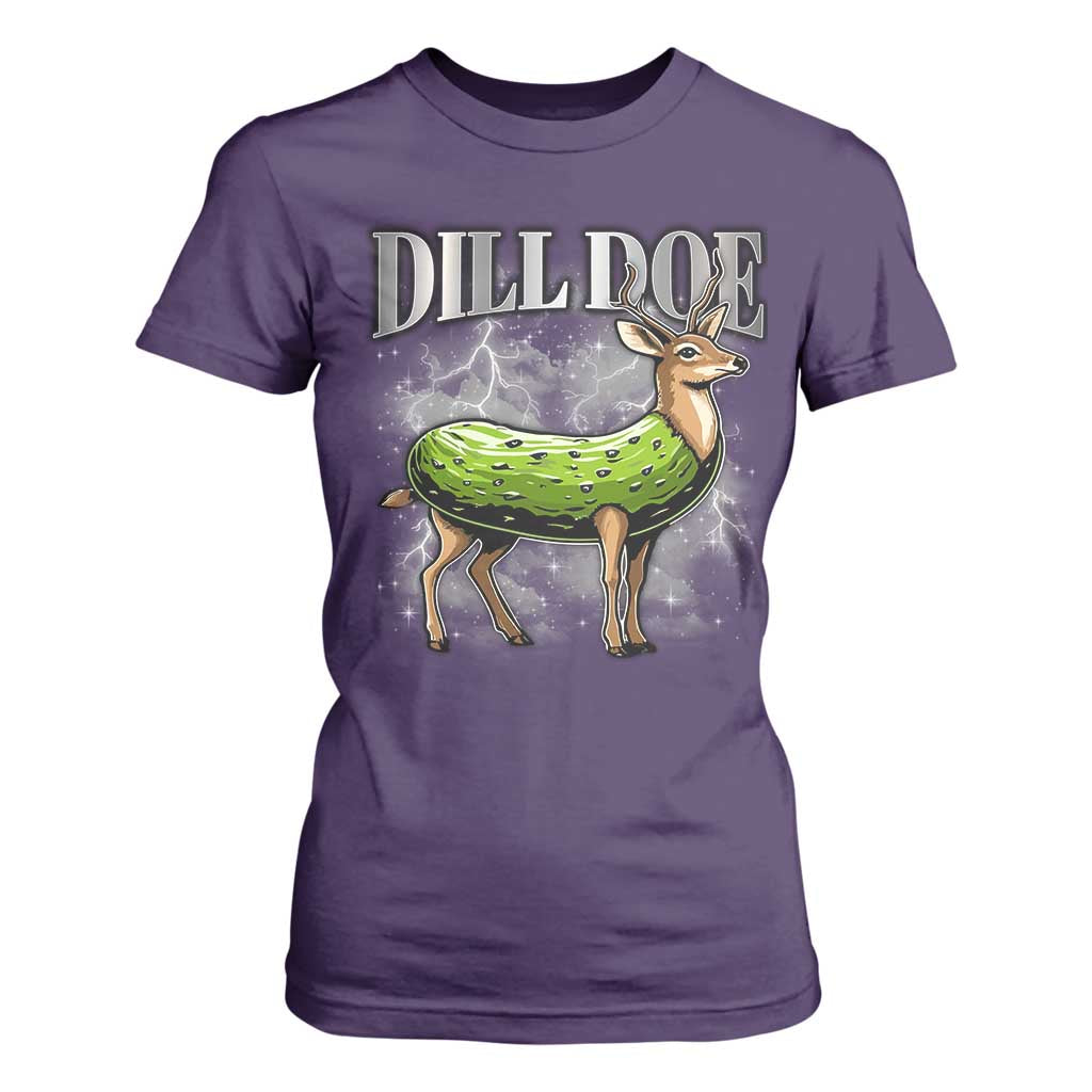 Dill Doe T Shirt For Women Funny Adult Humor Pickle Deer Bootleg Graphic 90s TS10 Purple Print Your Wear