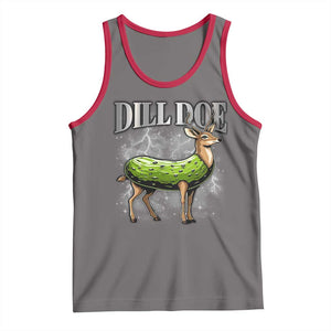 Dill Doe Tank Top Funny Adult Humor Pickle Deer Bootleg Graphic 90s TS10 Deep Heather Red Print Your Wear