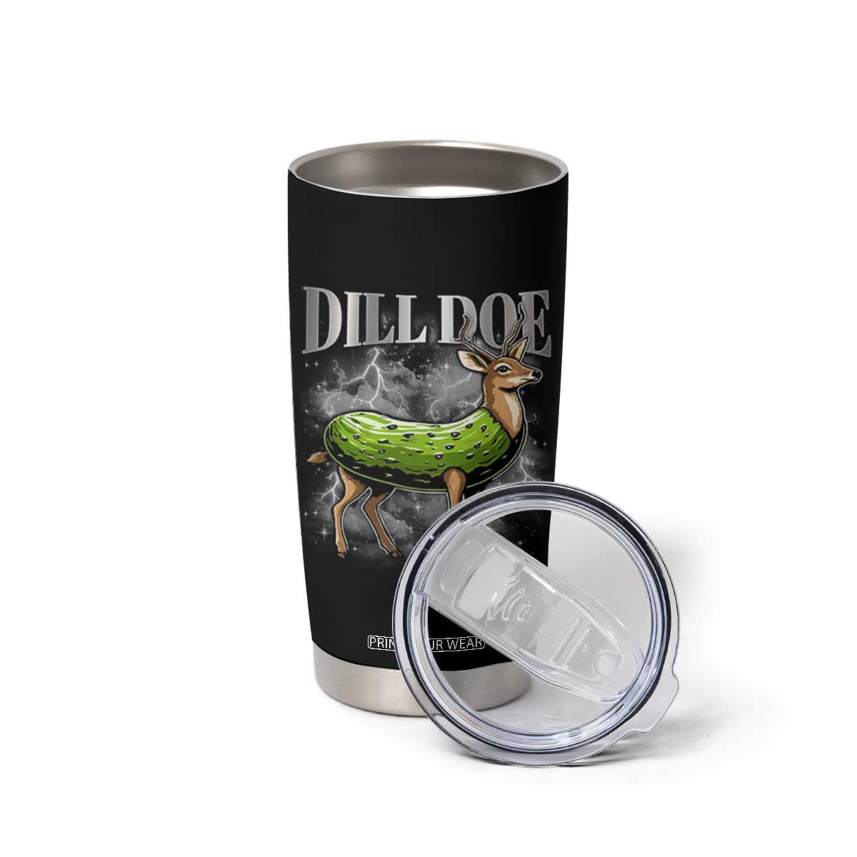 Dill Doe Tumbler Cup Funny Adult Humor Pickle Deer Bootleg Graphic 90s TS10 Print Your Wear