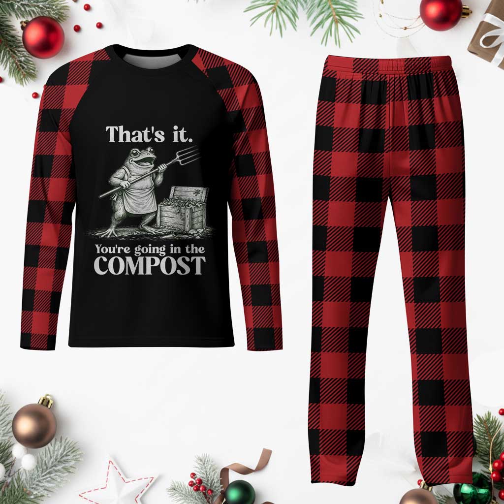 Frog Gardening Funny Plaid Pajama Set Thats It Youre Going in The Compost Compost Sarcastic TS10 Buffalo Plaid Print Your Wear