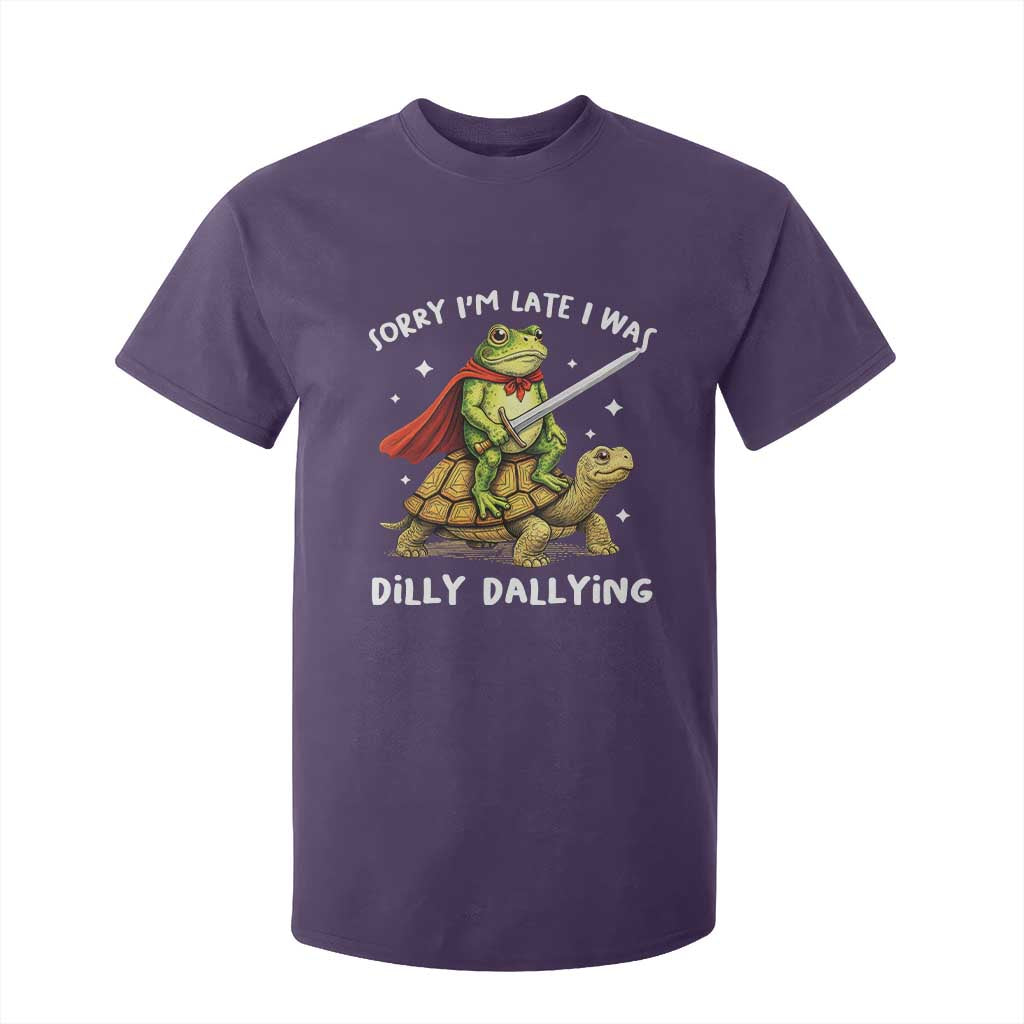 Silly Goose T Shirt For Kid Sorry Im Late I Was Dilly Dallying TS10 Purple Print Your Wear