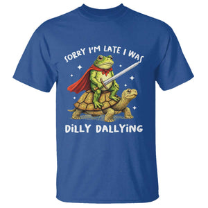 Silly Goose T Shirt Sorry Im Late I Was Dilly Dallying TS10 Royal Blue Print Your Wear
