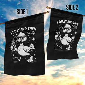 I Dilly And Then I Dally Garden Flag Retro Duck Funny Animal Meme TS10 Print Your Wear