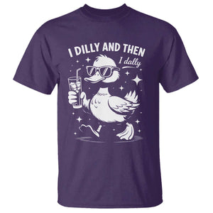 I Dilly And Then I Dally T Shirt Retro Duck Funny Animal Meme TS10 Purple Print Your Wear