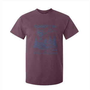 Raccoon Dilly Dallying T Shirt For Kid Funny Sorry Im Late Silly Animal TS10 Maroon Print Your Wear