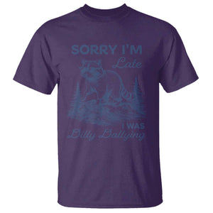 Raccoon Dilly Dallying T Shirt Funny Sorry Im Late Silly Animal TS10 Purple Print Your Wear