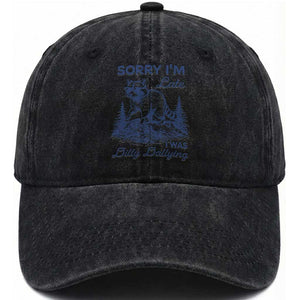 Raccoon Dilly Dallying Washed Cotton Baseball Cap Funny Sorry Im Late Silly Animal TS10 Print Your Wear