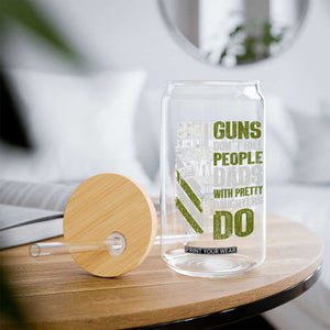 Funny Girl Dad Glass Can Guns Dont Kill People Dads With Pretty Daughters Do American Flag TS10 Print Your Wear