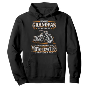 Biker Grandpa Hoodie Some Grandpas Take Naps Real Grandpas Ride Motorcycles TS10 Black Print Your Wear