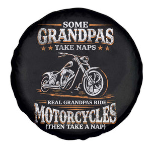 Biker Grandpa Spare Tire Cover Some Grandpas Take Naps Real Grandpas Ride Motorcycles TS10 Print Your Wear