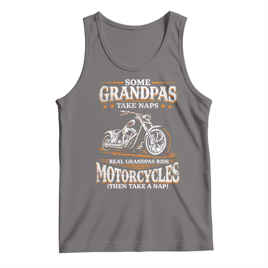 Biker Grandpa Tank Top Some Grandpas Take Naps Real Grandpas Ride Motorcycles TS10 Deep Heather Print Your Wear