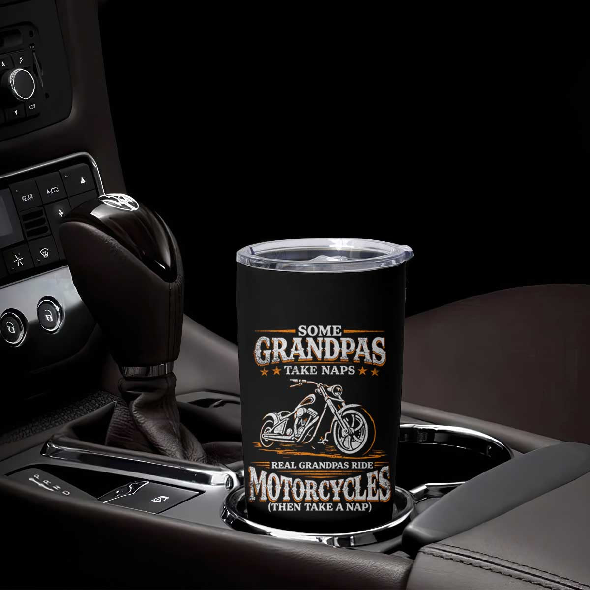Biker Grandpa Tumbler Cup Some Grandpas Take Naps Real Grandpas Ride Motorcycles TS10 Print Your Wear