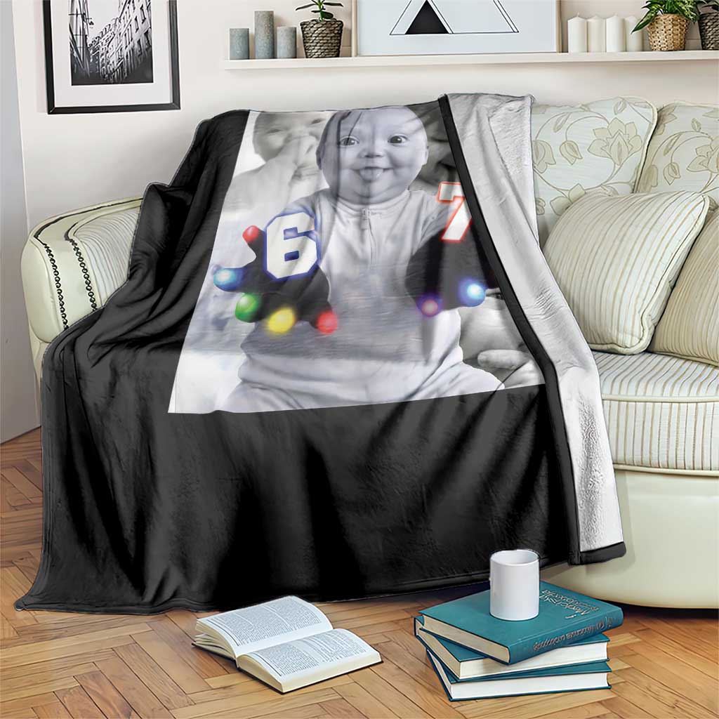 Gloving Niche 67 Ai Baby Meme Throw Blanket Six Seven Hand Funny Laughing Baby TS10 Print Your Wear