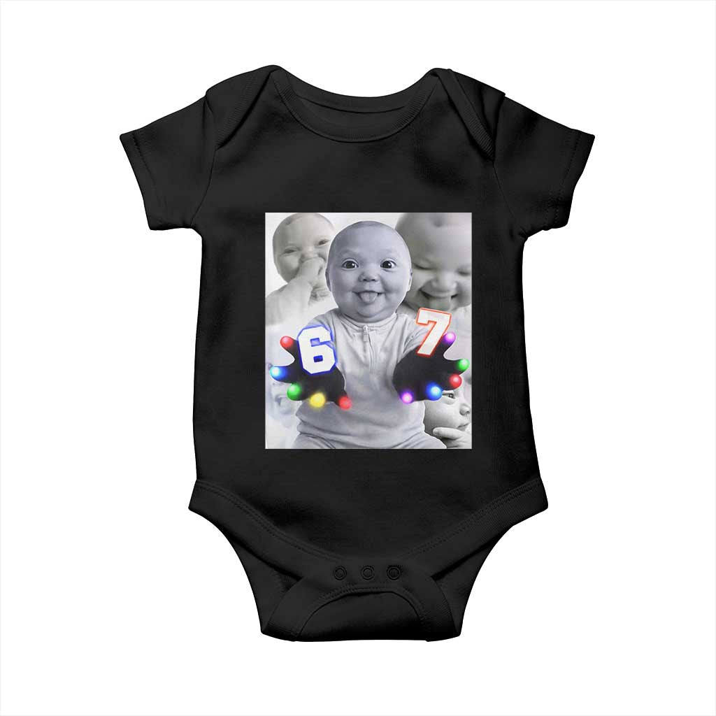 Gloving Niche 67 Ai Baby Meme Baby Onesie Six Seven Hand Funny Laughing Baby TS10 Black Print Your Wear