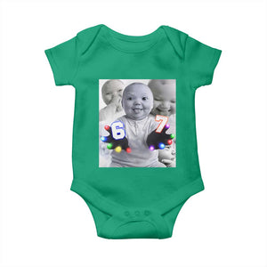 Gloving Niche 67 Ai Baby Meme Baby Onesie Six Seven Hand Funny Laughing Baby TS10 Irish Green Print Your Wear