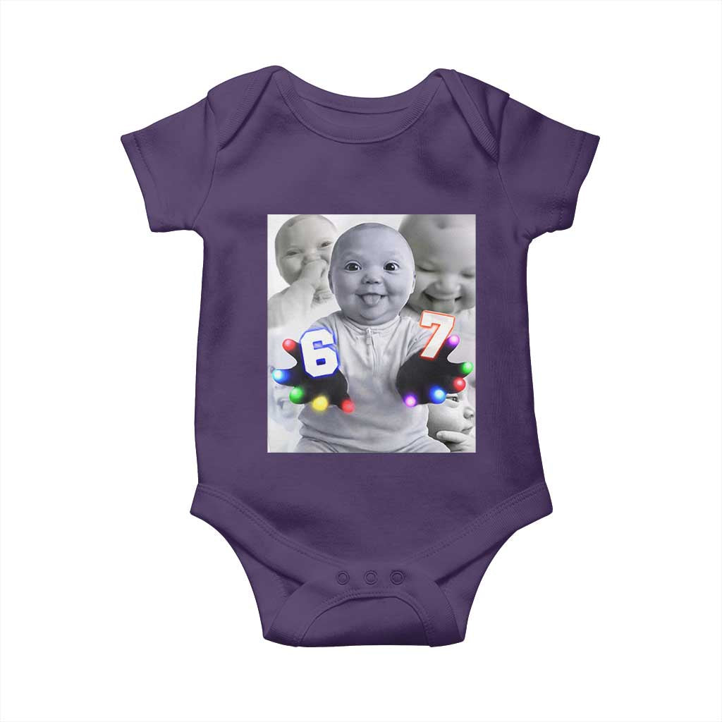 Gloving Niche 67 Ai Baby Meme Baby Onesie Six Seven Hand Funny Laughing Baby TS10 Purple Print Your Wear