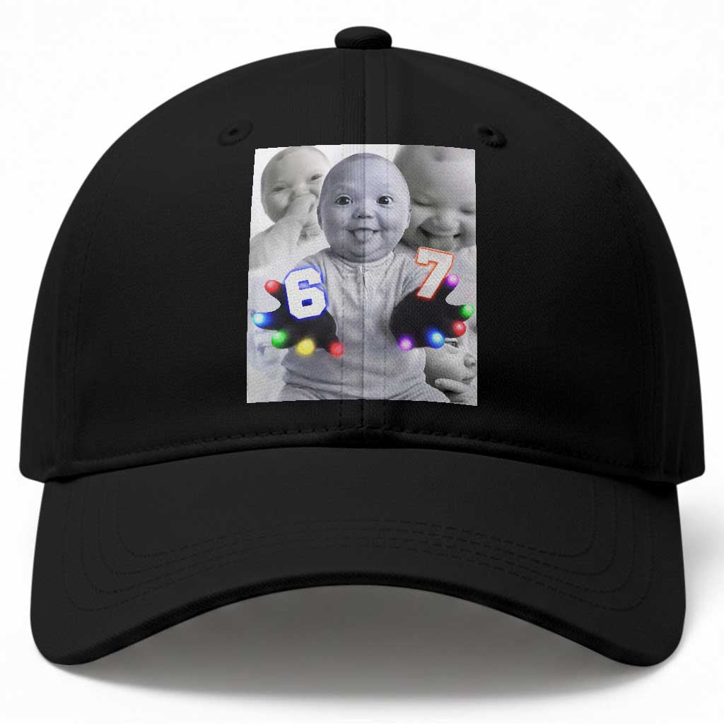 Gloving Niche 67 Ai Baby Meme Baseball Cap Six Seven Hand Funny Laughing Baby TS10 Print Your Wear