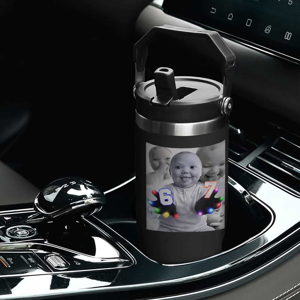 Gloving Niche 67 Ai Baby Meme Flip Straw Tumbler Six Seven Hand Funny Laughing Baby TS10 Print Your Wear