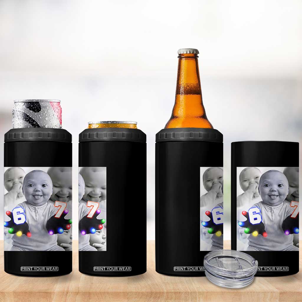 Gloving Niche 67 Ai Baby Meme 4 in 1 Can Cooler Tumbler Six Seven Hand Funny Laughing Baby TS10 Print Your Wear