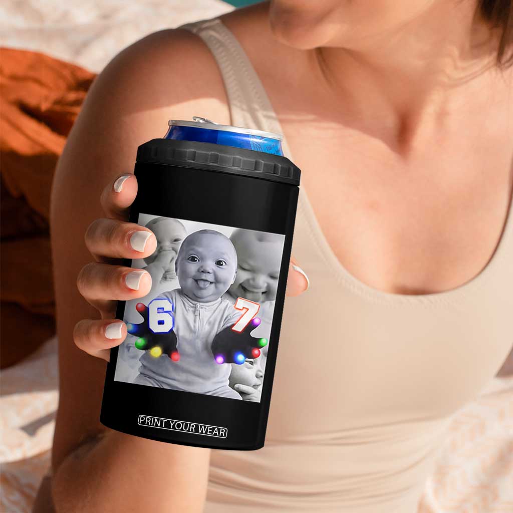 Gloving Niche 67 Ai Baby Meme 4 in 1 Can Cooler Tumbler Six Seven Hand Funny Laughing Baby TS10 Print Your Wear