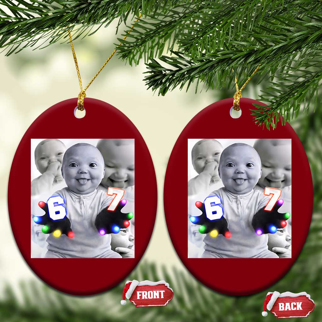 Gloving Niche 67 Ai Baby Meme Ceramic Ornament Six Seven Hand Funny Laughing Baby TS10 Print Your Wear