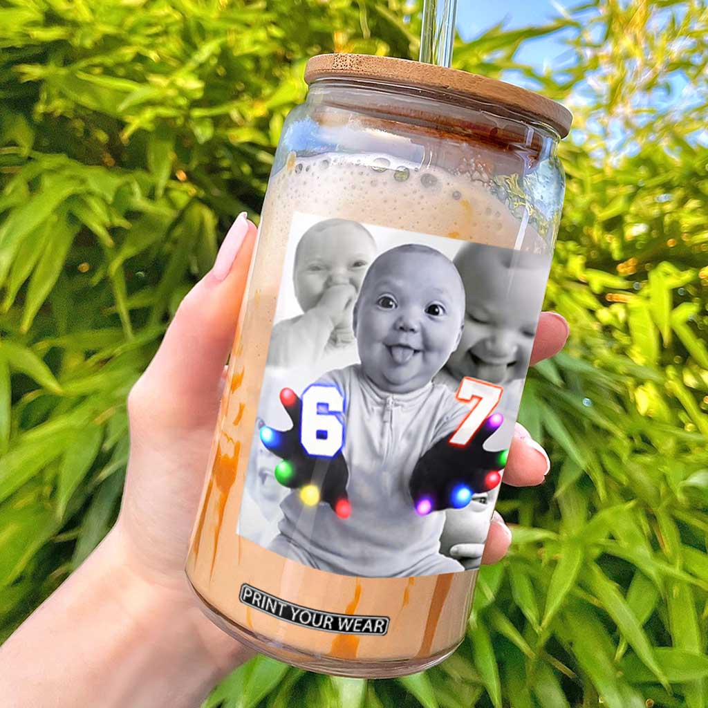 Gloving Niche 67 Ai Baby Meme Glass Can Six Seven Hand Funny Laughing Baby TS10 Black Print Your Wear