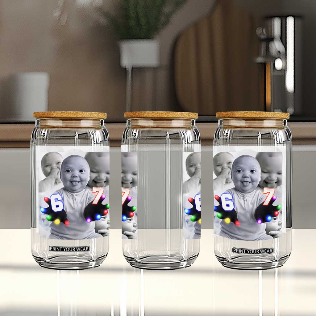 Gloving Niche 67 Ai Baby Meme Glass Can Six Seven Hand Funny Laughing Baby TS10 Print Your Wear