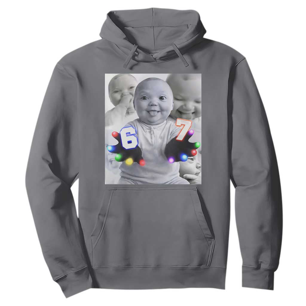 Gloving Niche 67 Ai Baby Meme Hoodie Six Seven Hand Funny Laughing Baby TS10 Charcoal Print Your Wear