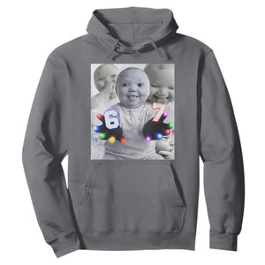 Gloving Niche 67 Ai Baby Meme Hoodie Six Seven Hand Funny Laughing Baby TS10 Charcoal Print Your Wear