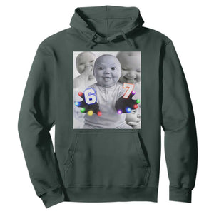 Gloving Niche 67 Ai Baby Meme Hoodie Six Seven Hand Funny Laughing Baby TS10 Dark Forest Green Print Your Wear