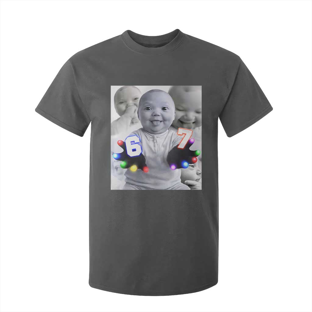 Gloving Niche 67 Ai Baby Meme T Shirt For Kid Six Seven Hand Funny Laughing Baby TS10 Dark Heather Print Your Wear