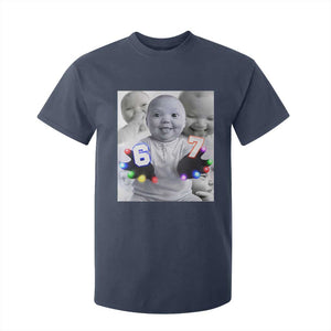 Gloving Niche 67 Ai Baby Meme T Shirt For Kid Six Seven Hand Funny Laughing Baby TS10 Navy Print Your Wear