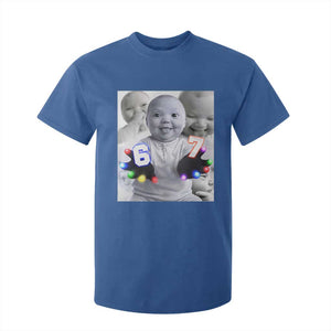 Gloving Niche 67 Ai Baby Meme T Shirt For Kid Six Seven Hand Funny Laughing Baby TS10 Royal Blue Print Your Wear