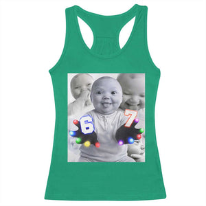 Gloving Niche 67 Ai Baby Meme Racerback Tank Top Six Seven Hand Funny Laughing Baby TS10 Irish Green Print Your Wear