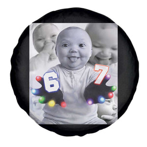 Gloving Niche 67 Ai Baby Meme Spare Tire Cover Six Seven Hand Funny Laughing Baby TS10 Print Your Wear