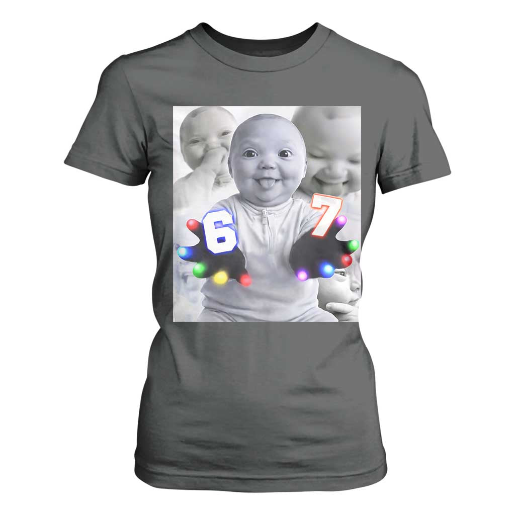 Gloving Niche 67 Ai Baby Meme T Shirt For Women Six Seven Hand Funny Laughing Baby TS10 Dark Heather Print Your Wear