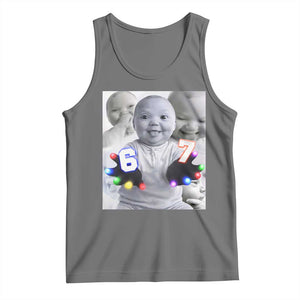 Gloving Niche 67 Ai Baby Meme Tank Top Six Seven Hand Funny Laughing Baby TS10 Black Heather Print Your Wear