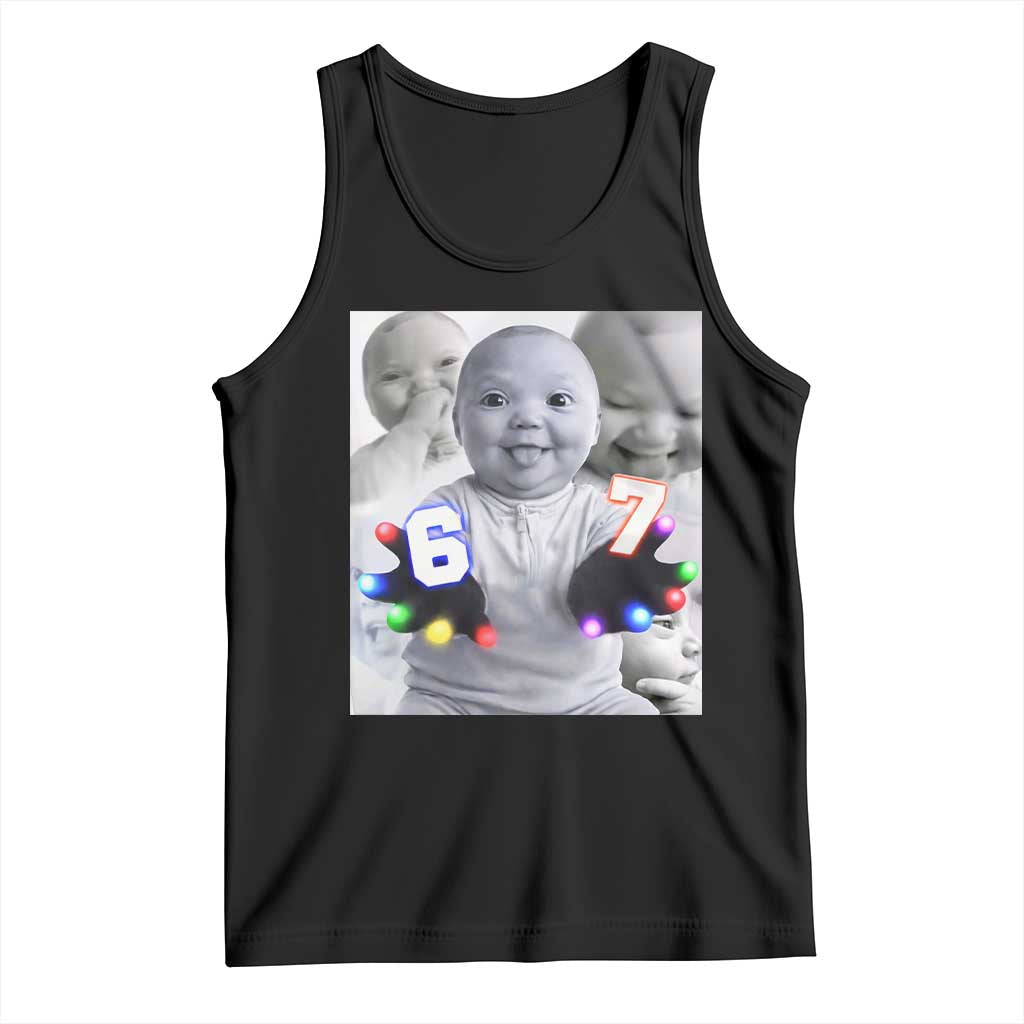 Gloving Niche 67 Ai Baby Meme Tank Top Six Seven Hand Funny Laughing Baby TS10 Black Print Your Wear