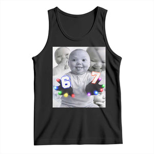 Gloving Niche 67 Ai Baby Meme Tank Top Six Seven Hand Funny Laughing Baby TS10 Black Print Your Wear
