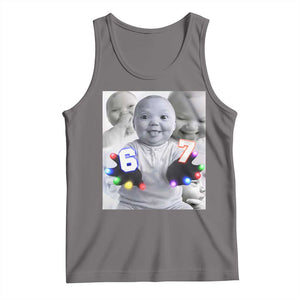 Gloving Niche 67 Ai Baby Meme Tank Top Six Seven Hand Funny Laughing Baby TS10 Deep Heather Print Your Wear