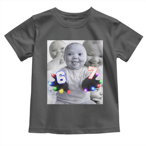 Gloving Niche 67 Ai Baby Meme Toddler T Shirt Six Seven Hand Funny Laughing Baby TS10 Dark Heather Print Your Wear