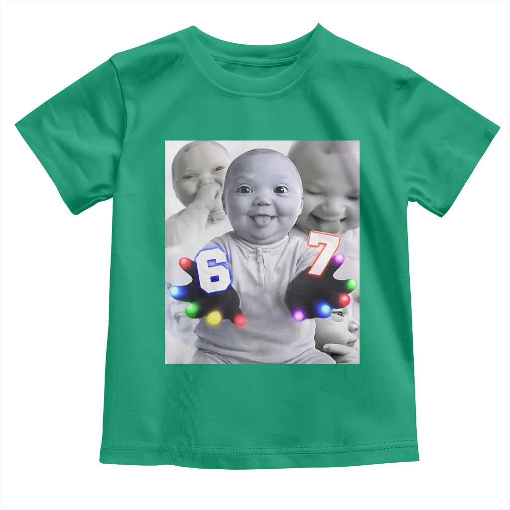 Gloving Niche 67 Ai Baby Meme Toddler T Shirt Six Seven Hand Funny Laughing Baby TS10 Irish Green Print Your Wear