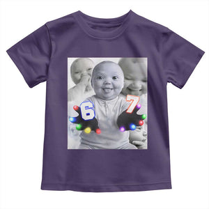 Gloving Niche 67 Ai Baby Meme Toddler T Shirt Six Seven Hand Funny Laughing Baby TS10 Purple Print Your Wear